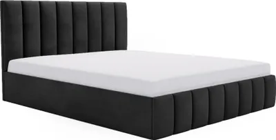 Obrázek produktu pro FEDVE čalouněná postel manželská Stetten ložnice postel box 180x200 cm černá (Magic Velvet 2219)