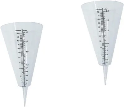 Obrázek produktu pro Dva digitální srážkoměry pro venkovní použití – odnímatelné odměrky pro zahradu a zemědělství