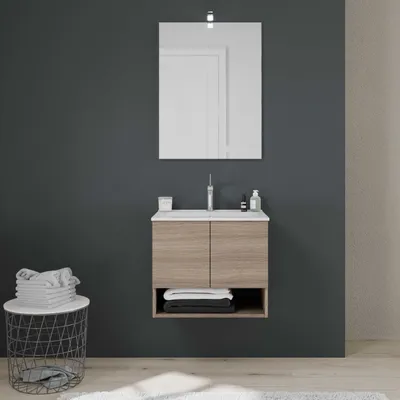 Immagine prodotto di Mobile bagno a parete 60 cm con ante e lavabo | Venezia