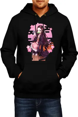 Immagine prodotto di Felpa con cappuccio da uomo Demon Anime Slayer Nezuko Kamado 100, Man S , Noir