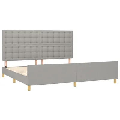 Produktbild von vidaXL Bettgestell ohne Matratze Hellgrau 200x200 cm Stoff