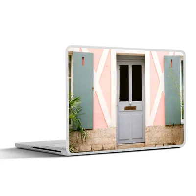 Produktbild von MuchoWow® Laptop Aufkleber Sticker Cover Rosa - Tür - Architektur - Haus 40x30 cm - Laptop Dekoration - Selbstklebend