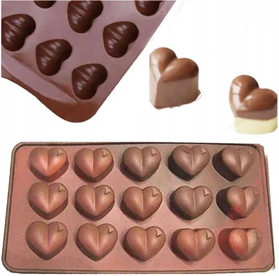 Obrázek produktu pro Silikonová forma srdce na pralinky a čokoládu