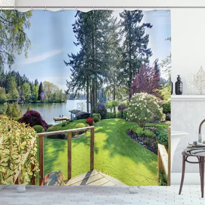 PAEOT Duschvorhang 'Baum Des Lebens' – 183 X 183 Cm, Buntes Glasdesign, Polyester, Mit 12 Haken