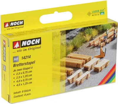 Produktbild von NOCH Bretterstapel, Laser-Cut Modellbauzubehör, realistische Details für die Spur H0