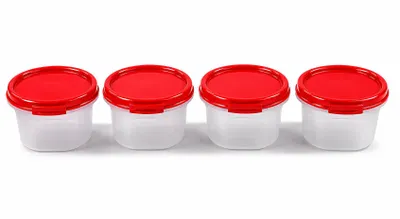 Produktbild von TUPPERWARE Circular 200 ml ROT (4) Deko Back Zauber Dose für Kaffee Pads