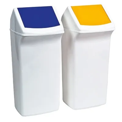 Produktbild von DURABLE Abfalleimer DURABIN FLIP 40 Maße: 32 x 74,7 x 36,6 cm (B x H x T) Volumen: 40 l Werkstoff: Polyethylen
