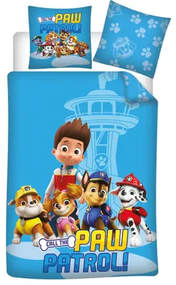 Produktbild von Paw Patrol Bettwäsche-Set, 140 x 200 cm, mit Kissenbezügen (63 x 63 cm), aus Polyester