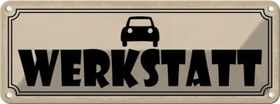 Produktbild von vianmo Blechschild 10x27 cm Auto Wekstatt Garage Werkstatt