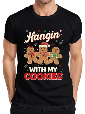 Immagine prodotto di Maglietta da uomo "Hangin' with my cookies", nera, S