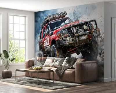 Zdjęcie produktu dla DECO WALLS fototapeta do pokoju dziecięcego rajd off-road - wyjątkowa trwałość XXL 197x296 cm