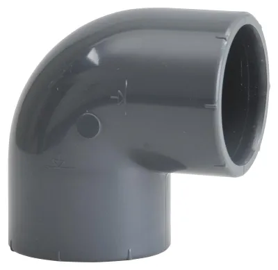 Produktbild von Klebewinkel PVC 90 Grad 32x32 mm ohne Gewinde DVGW-Norm für Wasseranwendungen