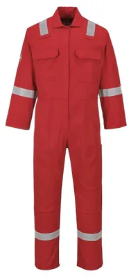 Productafbeelding van Werkoveral Vlamvertragend - Beschermende Kleding - Veilig Werken - Gegarandeerde Vlamvertraging - Maat M - Rood