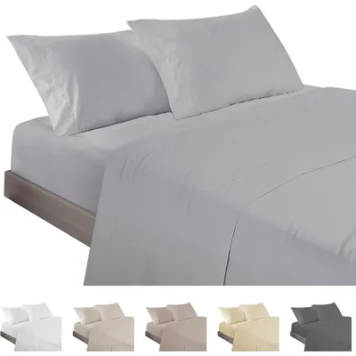 Produktbild von 4-teiliges Bettwäsche Set für 200 cm Betten mit Spannbettlaken und Bettbezug