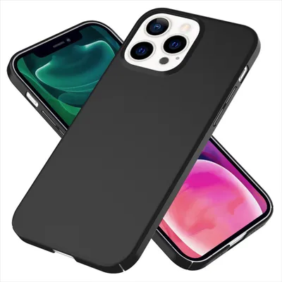 Immagine prodotto di NALIA 0,5 mm Custodia sottile per iPhone 13 Pro, Custodia rigida opaca Cover Bumper nero