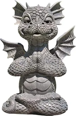 Produktbild von Drachenstandbild aus Harz - Zen Yoga Dekoration - Buddha Skulpturen - Outdoor Gartendekoration - Veranda Statue
