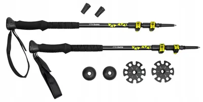 Zdjęcie produktu dla Kije trekkingowe Rapid Alu, 3-sekcyjne, regulowane, wysokość do 135 cm, wykonane z aluminium 7075, Rockland