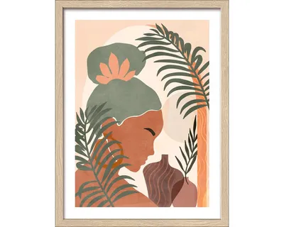 Produktbild von Gerahmtes Bild Flower Girl Illustration III 33x43 cm