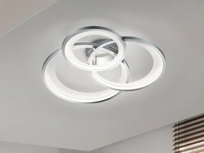 Obrázek produktu pro Stropní svítidlo moderní vestavné LED GRANADA stříbrné Trio 673810306