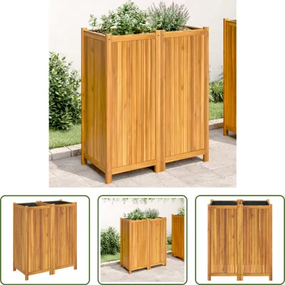 Immagine prodotto di The Living Store Fioriera con inserto 84x42x100 cm in legno massiccio di acacia