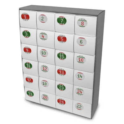 Produktbild von itenga SET Adventskalender zum Füllen Quader XL  + Sticker Z28