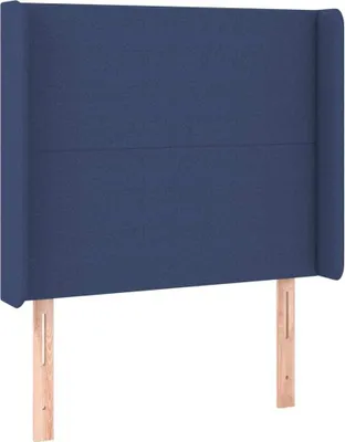 Produktbild von vidaXL Kopfteil mit Ohren Blau 83x16x118/128 cm Stoff