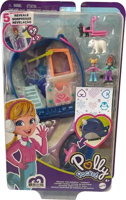 Obrázek produktu pro Polly Pocket Freezin' Fun Narwhal Compact, Zvíře, 4 rok/roky, Vícebarevný