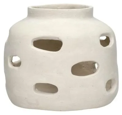Immagine prodotto di Pomax, lanterna da tavolo in cartapesta, colore naturale, diametro 21 cm, altezza 18 cm