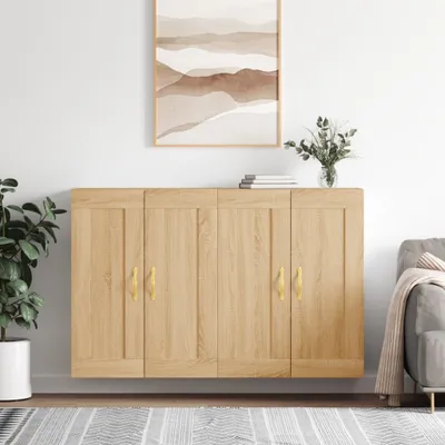 Produktbild von vidaXL Wandschränke 2 Stk. Sonoma-Eiche Holzwerkstoff