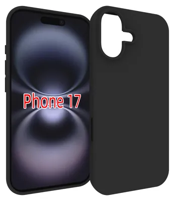 Productafbeelding van MobyDefend Hoesje - Geschikt voor iPhone 17  -  TPU Backcover - Mat Zwart