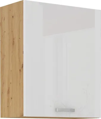 Obrázek produktu pro Horní kuchyňská skříňka ADARA - šířka 60 cm, bílá / dub artisan