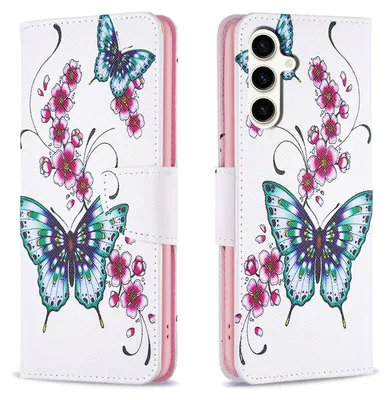 Produktbild von Für Samsung Galaxy S23 FE Kunst-Leder Handy Tasche Motiv 2 Hülle Etuis Schutz