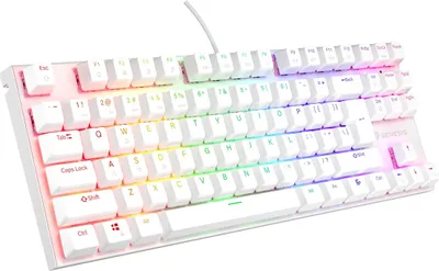 Produktbild von GENESIS Thor 303 TKL, Kabelgebunden, USB, Mechanischer Switch, QWERTY, RGB-LED, Weiß