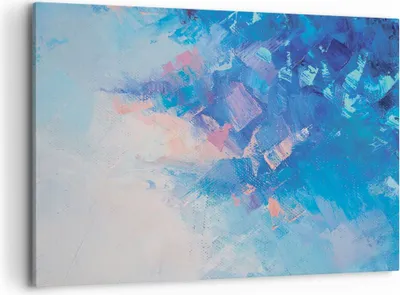 Produktbild von Bild auf Leinwand - Leinwandbild - Einteilig - Abstraktion blau gemalt - 100x70cm - Wand Bild - Wanddeko - Wandbilder - Leinwanddruck - Bilder - Wanddekoration - Leinwand bilder - AA100x70-4570