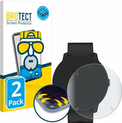 Produktbild von 2x BROTECT Fullscreen Schutzfolie für Garmin vivoactive 3 Music Displayschutz Folie Fullcover Matt Entspiegelungsfolie