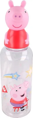 Produktbild von 3D-Kunststoffflasche mit PEPPA PIG-Figur, 560ml, 10115