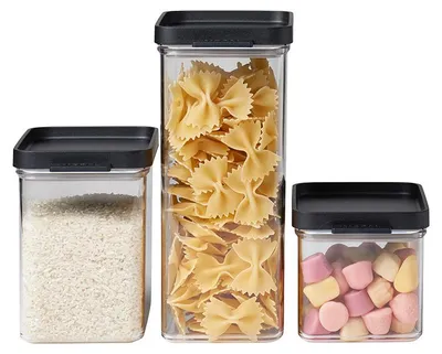 Produktbild von Mepal - Aufbewahrungsboxen 3er-Set Omnia - 3,8 l - Black