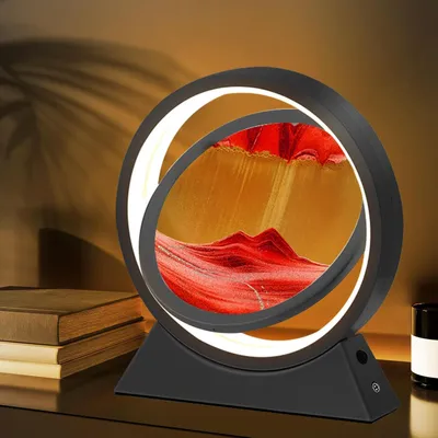 Produktbild von Sandbilder Zum Drehen, Sandbild mit Licht, 3D Dynamische Sandbild, Bewegende Sandkunst, 10" Bewegliches Sandkunstbild, Sandmalerei