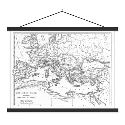 Obrázek produktu pro MuchoWow® Textilní plakát - Ilustrovaná mapa Římské říše - 60x45cm - S černými lamelami