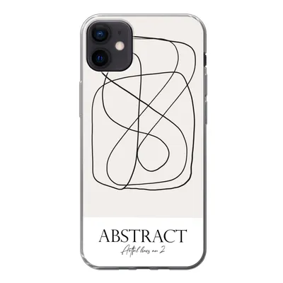 Produktbild von MuchoWow® Handyhülle Schutzhülle Hülle für iPhone 12 mini Kunst - Linienkunst - Abstrakt Silikon Softcase Handy Hülle - Bild