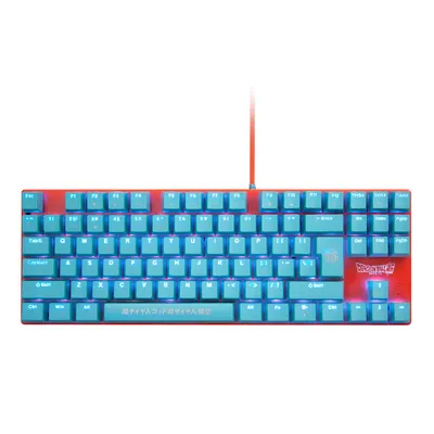Produktbild von Blade Gaming Dragon Ball Super, Tenkeyless (80 - 87 %), Kabelgebunden, USB, Mechanischer Switch, QWERTY, Blau, Orange