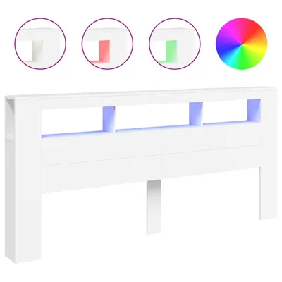 Obrázok produktu pre vidaXL LED čelo biela 220x18,5x103,5 cm materiál na báze dreva