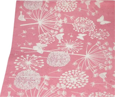 Produktbild von PAPSTAR Tischdecke fuchsia "Meadow", 3 m x 1,2 m, ideal für Feiern | Schrumpffolie (1 Rolle)