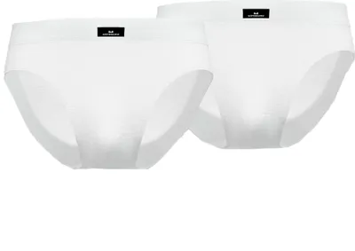 Produktbild von GÖTZBURG Herren Slips, 2er Pack - X-lastic, Unterwäsche, Unterhosen, Logo, einfarbig Weiß L