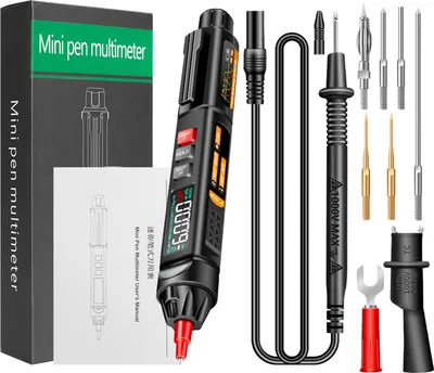 Obrázek produktu pro ANENG A3009 Mini multimetr - 6000 počítání, LCD, NCV tester pro napětí, odpor, kapacitu, teplotu, diodu, sled fází