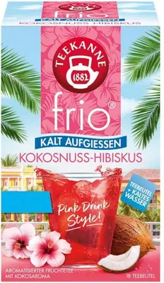 Produktbild von Teekanne frio Kokosnuss-Hibiskus 18er