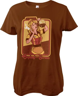 Produktbild von Coping With Stress Girly Tee - Large  - Brown