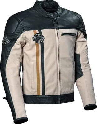 Produktbild von DIFI Boston Motorrad Lederjacke, schwarz/sand, 58