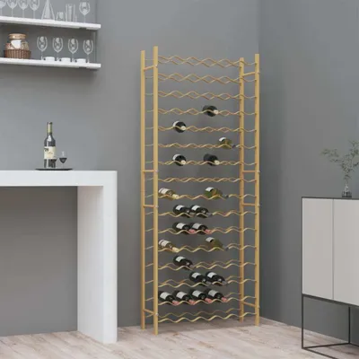 Obrázek produktu pro The Living Store Stojan na víno na 96 lahví Golden metal