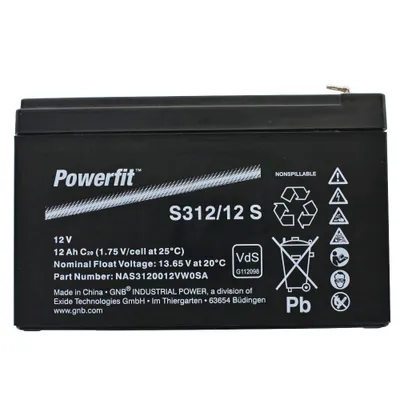 Zdjęcie produktu dla Akumulator kwasowo-ołowiowy Exide Powerfit S312/12 S 12 V złącze 4,8 mm